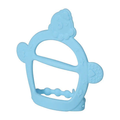 Baby Silicone Training Toothbrush - BPA Free Banana Shape Teether Chew Toy and Teething Ring for Infants