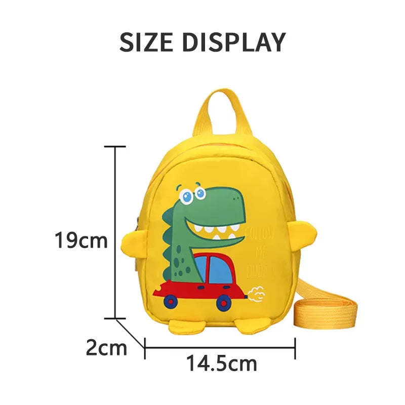 1 PCS Kids Mini Dinosaur Backpack – Anti-Lost Cartoon School Bag for Kindergarten & Toddlers - Kidzy Market
