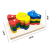 Wooden Montessori Animal Puzzles for Toddlers - Colorful 3D Cartoon Early Learning Educational Toy