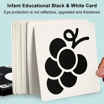 Montessori High Contrast Flash Cards – Visual Stimulation and Cognitive Toy for Infants
