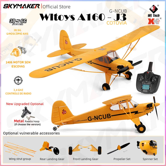 WLtoys A160 2.4G 5CH RC Airplane Remote Control Gliding Electric Brushless Motor EPP
