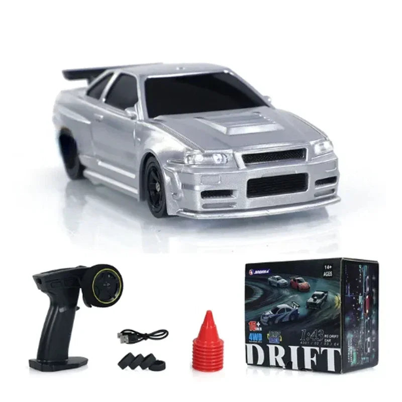 2.4G RC Drift Car 1:43 with 4WD High-Speed Four-Wheel Drive
