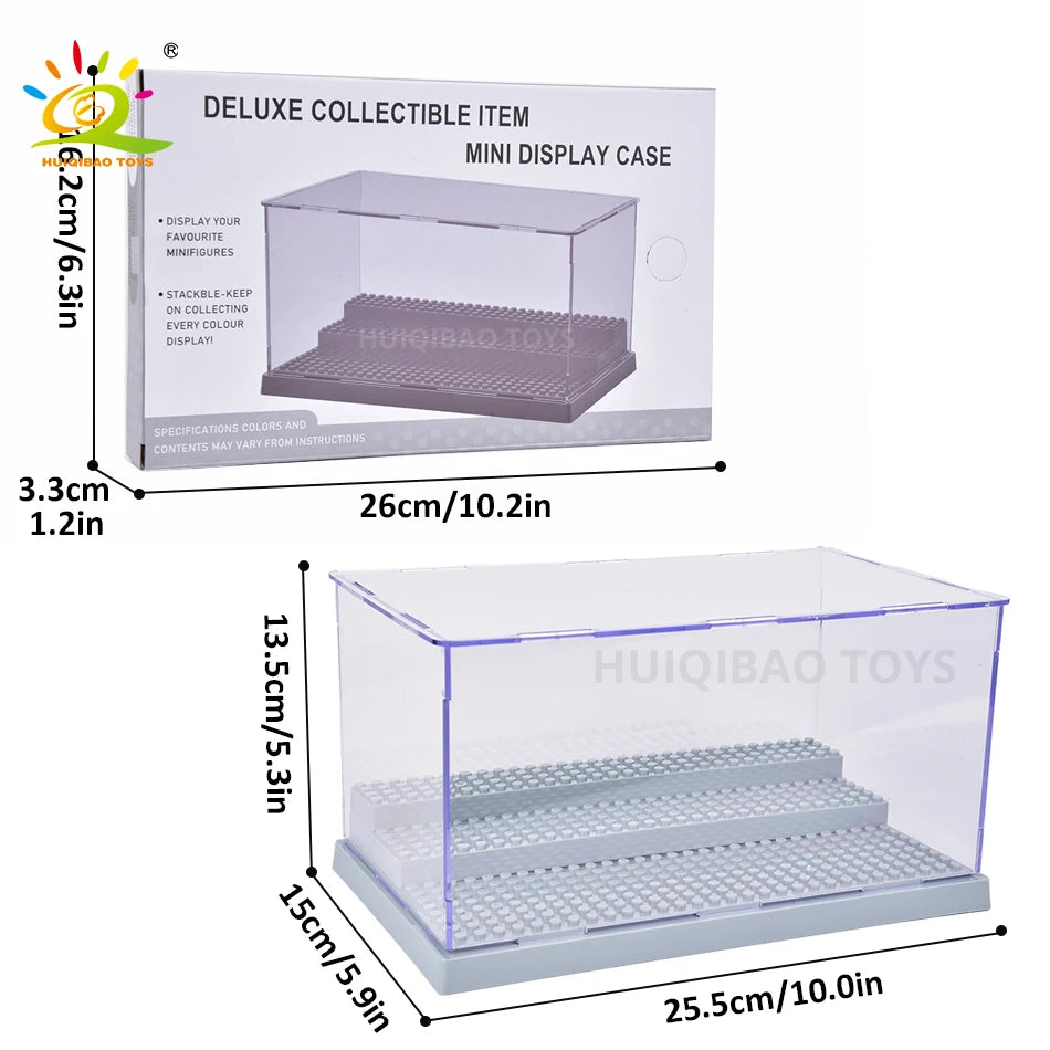 HUIQIBAO Dustproof Display Case – Model Collection Showcase for Building Blocks and Bricks Toy