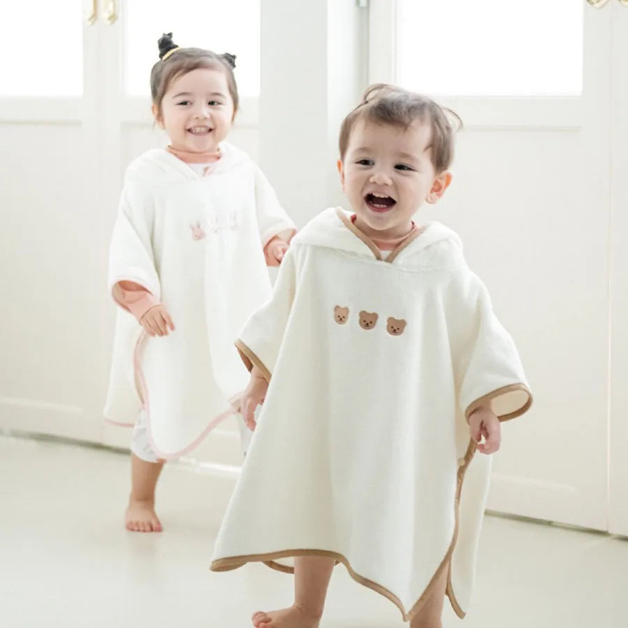 Baby Hooded Bath Towel – Soft Coral Velvet Animal Bathrobe, Warm Swaddle Blanket for Toddlers