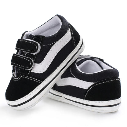 Newborn Baby Canvas Shoes – Anti-Slip Soft Sneakers for Baby Boys & Girls, Multi-Color Toddler First Walkers Crib Shoes