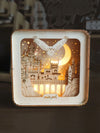 3D Wooden Castle Puzzle Kit with LED Night Light — DIY Desk Decor Gift for Teens, Kids & Women