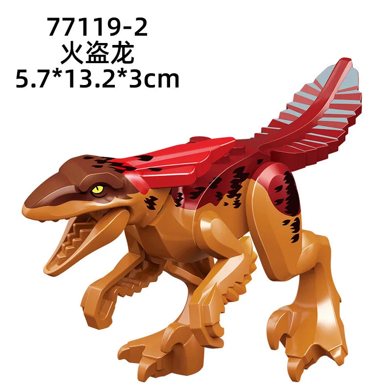 Jurassic World 3 Brutal Raptor Building Blocks – Tyrannosaurus, Indominus, and I-Rex Dinosaur Toy for Kids