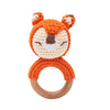 1pc Baby Rattles - Crochet Bunny Rattle Toy, Wood Ring Baby Teether, Rodent Baby Gym Mobile, Newborn Educational Toys Gift