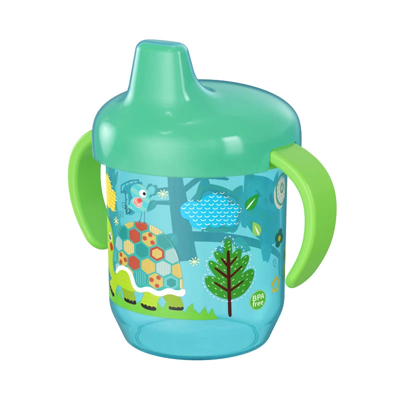 Cute Duckbill Baby Learning Drinking Cup with Double Handles, Flip Lid, BPA-Free, Leakproof Infants Water Bottle (270ml/9oz)