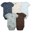 5PCS Baby Bodysuit Set – 100% Cotton Short Sleeve Onesies for Boys & Girls (6-24 Months)