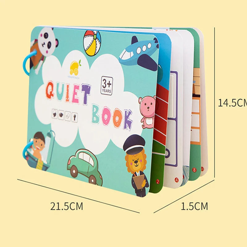 Montessori Sticker Busy Card Book – Numbers Matching Puzzle Toy for Kids