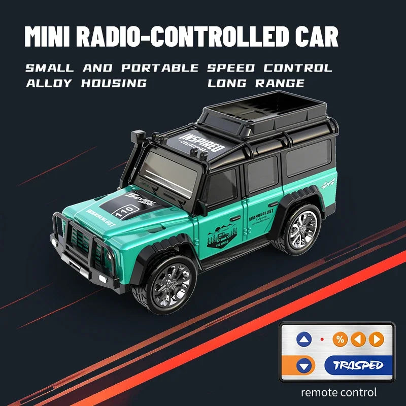 Mini 1/64 Alloy RC Car with 60-Minute Run Time