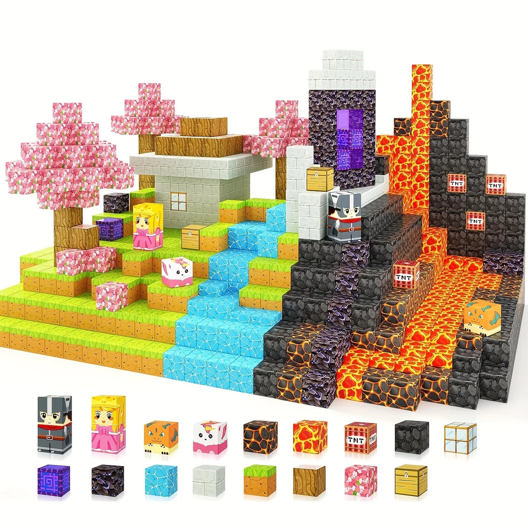 Creative Street View Magnetic Building Block Bricks – Famous World Architecture DIY Model for Kids