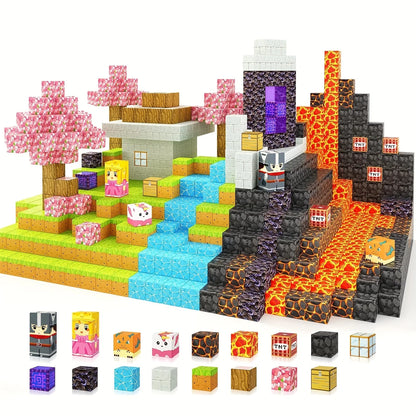 Creative Street View Magnetic Building Block Bricks – Famous World Architecture DIY Model for Kids