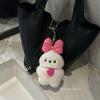 Kawaii Sanrio Pilot Dog Plush Keychain, Cute Pochacco Bow Bag and Car Mirror Pendant