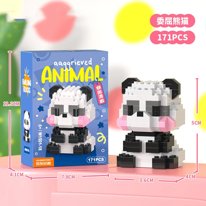 Adults Animals Micro Particle Building Blocks – Dog and Cat Mini Bricks Toy for Kids Ages 6 to 12