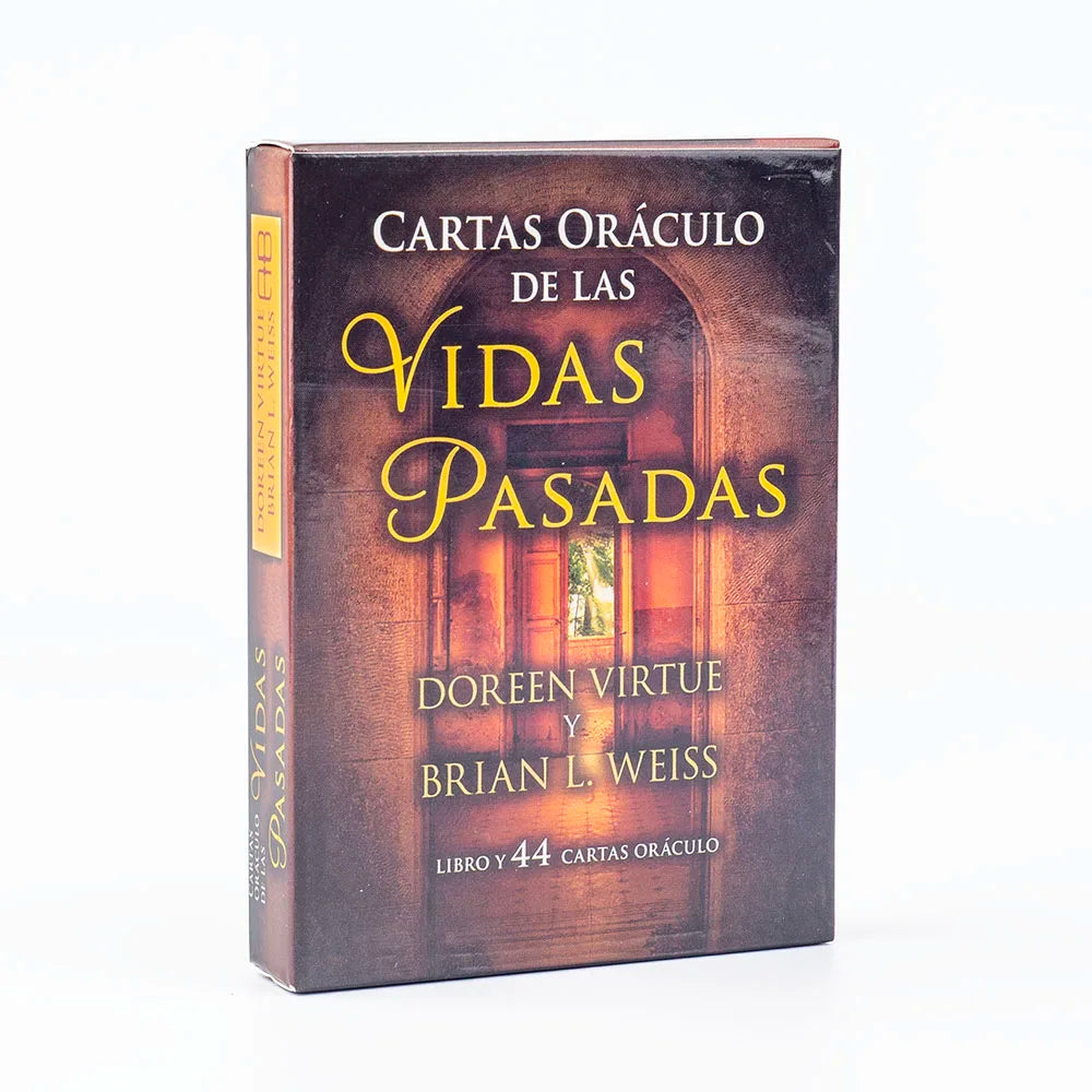 Past Life Oracle Cards - 44 Tarot Deck, Spanish Version, Divination & Fortune Telling, Board Game (10.3x7.4cm)