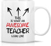 Funny "This Is What an Awesome Biology Teacher Looks Like" 11 oz (320 ml) Ceramic Coffee Mug — Inspirational Teacher Gift