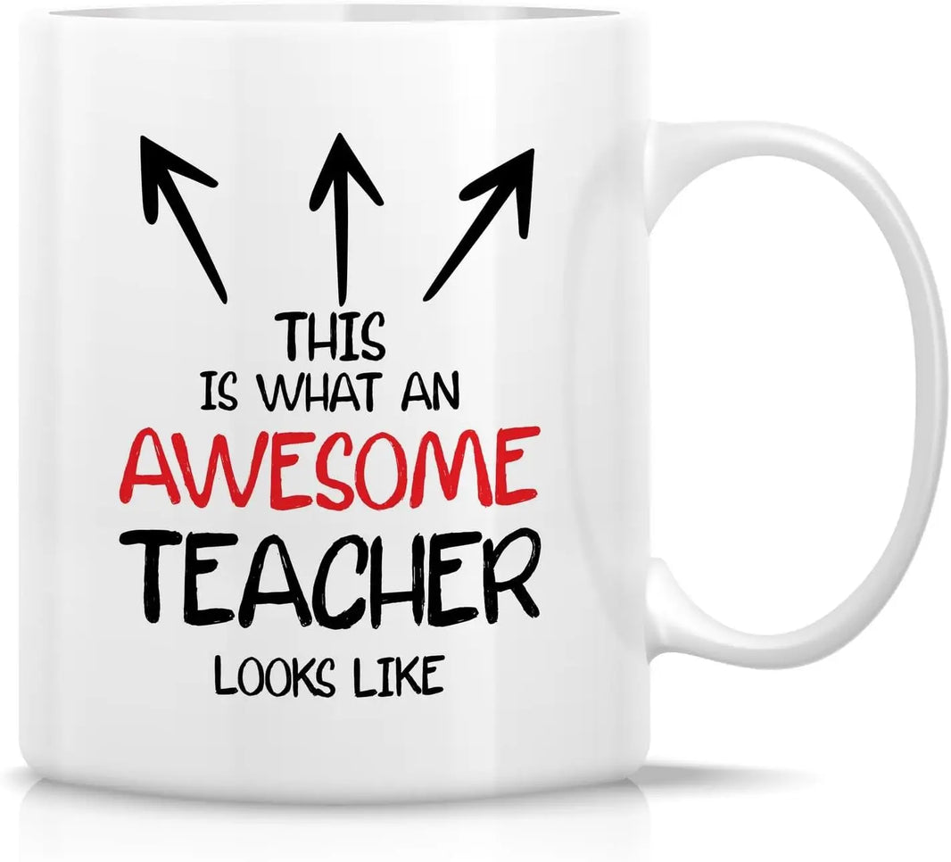 Funny "This Is What an Awesome Biology Teacher Looks Like" 11 oz (320 ml) Ceramic Coffee Mug — Inspirational Teacher Gift