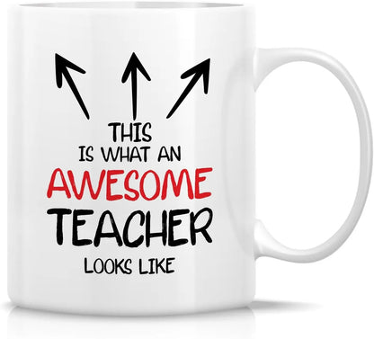 Funny "This Is What an Awesome Biology Teacher Looks Like" 11 oz (320 ml) Ceramic Coffee Mug — Inspirational Teacher Gift
