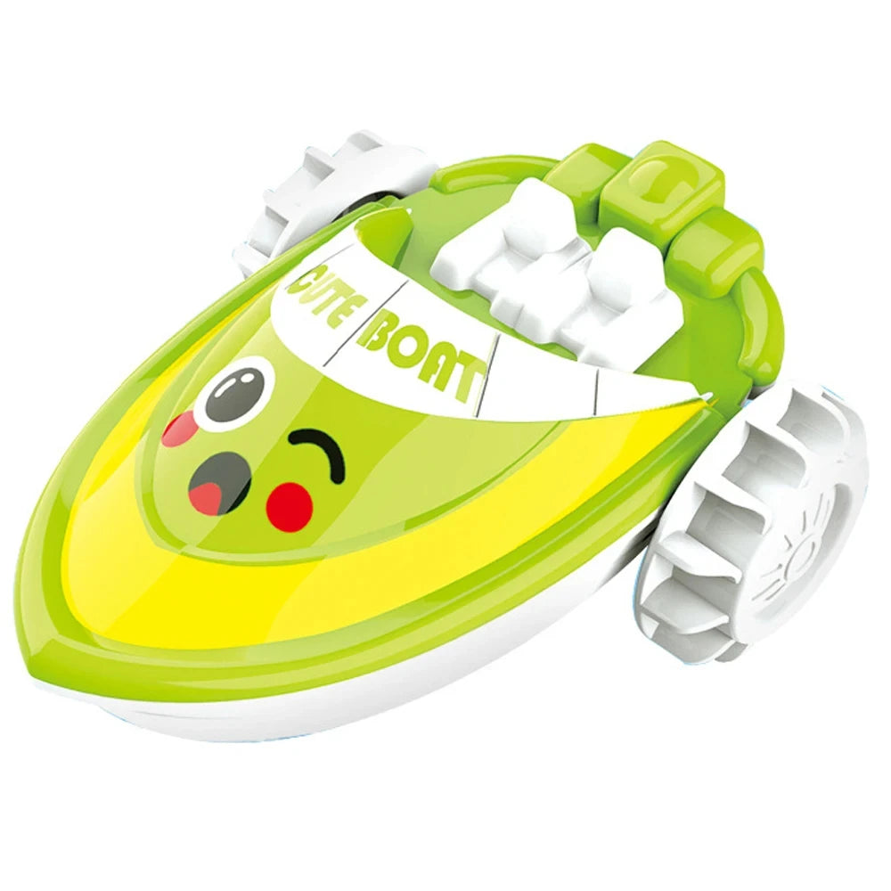 Children’s Clockwork Bath Toy – Floating ABS Cartoon Amphibious Car