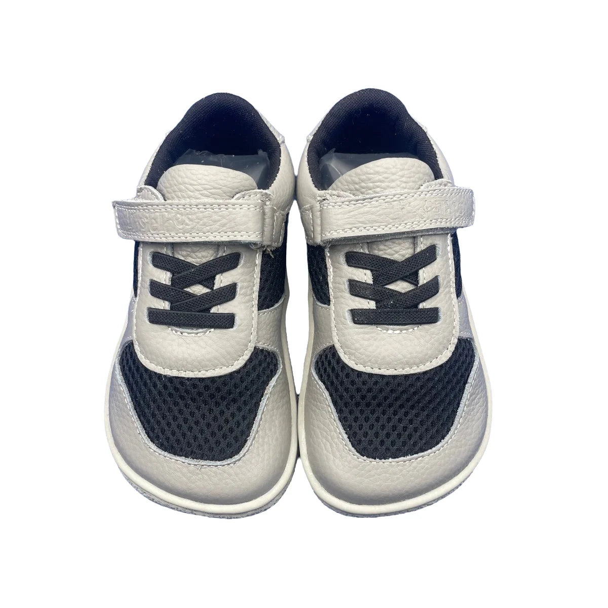 Tipsietoes Spring Genuine Leather Shoes – Lightweight Minimalist Barefoot Sneakers for Girls & Boys with Elastic Strap