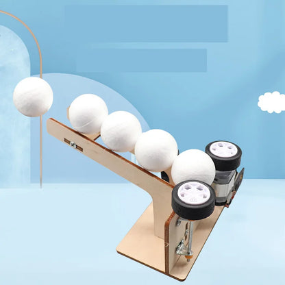 Electric Ball Pitching Machine Kit, DIY Science Toys for Kids, Educational Technology Project Model Gift