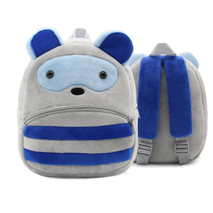 Cute Cartoon Animal School Bags – Plush Backpack for Kindergarten Kids, Boys & Girls - Kidzy Market