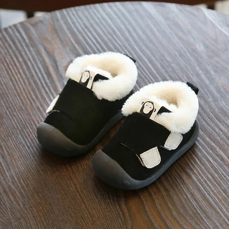 Infant Toddler Boots Winter Warm Plush Baby Girls Boys Snow Boots Non-Slip Comfortable Soft Bottom Kids Shoes
