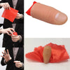 Thumb Tip Magic Trick 1-Set with Red Silk — Close-Up Vanish & Appearing Plastic Finger Prop