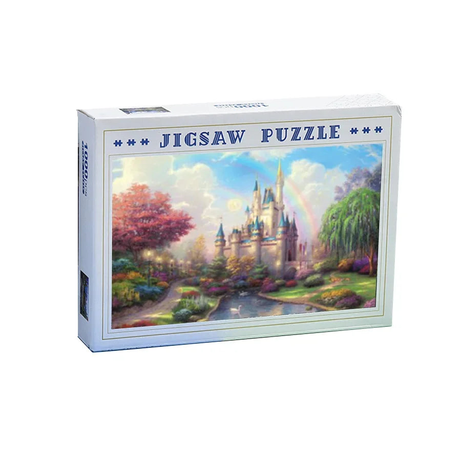 Adult Jigsaw Puzzle 1000 Pieces, Landscape Animation Paper Puzzle, Decorative Painting, Brain Exercise Toy