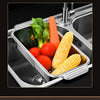 Stainless Steel Telescopic Sink Filter Basket - Adjustable Length for Cleaning Fruits and Draining Spaghetti