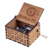 Retro Hand Crank Wooden Music Box Elegant Desktop Musical Box Kids Birthday Festival Gift Vintage Home Craft Ornament