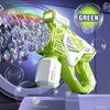 Astronaut Automatic Bubble Gun for Kids with Blue LED Lights — Battery-Powered Bubble Machine Toy (8.26 x 2.95 x 5.9 in / 21 x 7.5 x 15 cm)