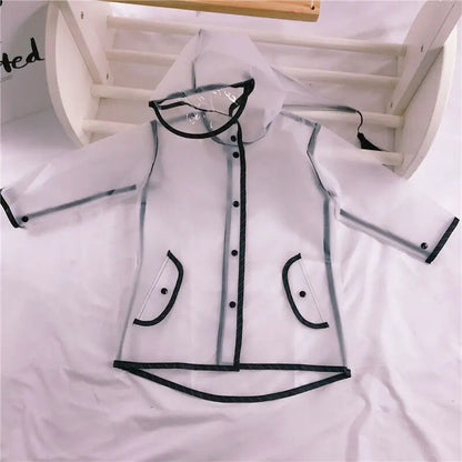 Kids Kids Waterproof Clear Rain Poncho Raincoat