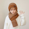 Kids Winter Hat, Scarf & Gloves Set – Knit Beanie, Neck Warmer Gaiter, and Mittens for Boys & Girls (4-10 Years)