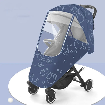Breathable Dustproof Travel Large Circle Outdoor Cartoon Buggy Protection Stroller Rain Cover Nylon Pushchair Rain Shade
