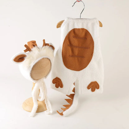 Baby Photography Clothes Set Soft Fabric Sewing Dragon Outfit Baby Boy Romper and Hat Newborn Photography Props
