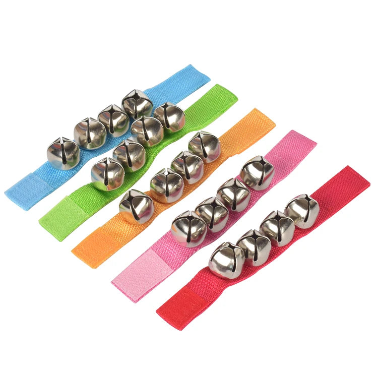 1 Pair Wrist Bells for Kids – Wearable Jingle Rattle Toy, Durable Percussion Educational Instrument, Orff Music Bell Ring