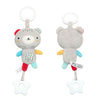 Newborn Soothing Bed Rattle with Teething Toy, Small Animal Bed Bell and Hand Puppet