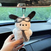 Kawaii Sanrio Pilot Dog Plush Keychain, Cute Pochacco Bow Bag and Car Mirror Pendant