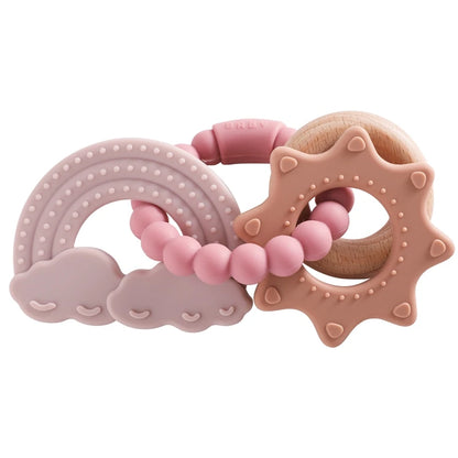 1pc Silicone Teether - Food Grade Baby 0-12 Months, Teething Ring Sensory Toy for Toddlers, Silicone Animal Soothing Accessories