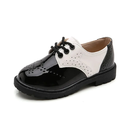 New Spring Summer Autumn Kids Shoes – British Style Casual PU Leather Sneakers for Boys & Girls