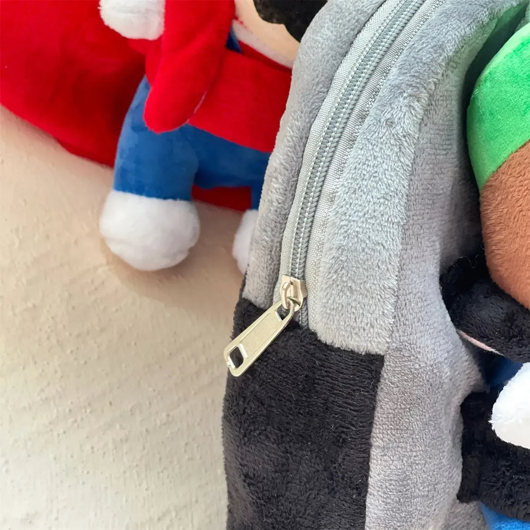 Super Mario Toy Backpack – Plush Kids Backpack, Cartoon School Bag for Boys & Girls, Anime Toys & Gifts Mochila - Kidzy Market