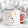 Personalized Kids Enamel Camping Mug — Forest Animals Children's Name Cup, Eco-Friendly Enamel Mug