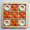 Wooden Tic-Tac-Toe Chess – Three Line OX Puzzle Board, Early Education Table Game Toy for Kids and Children