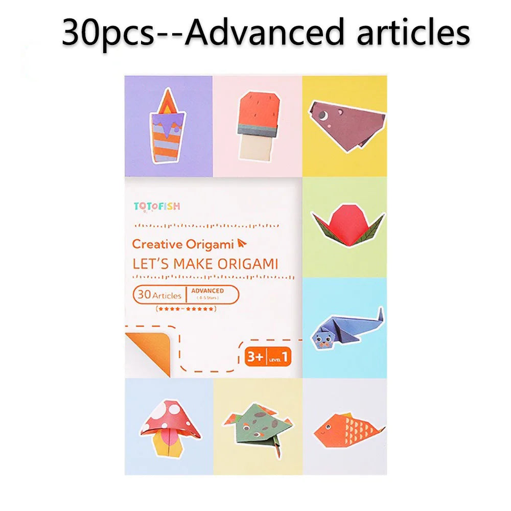 Origami Kit with 30/108 Sheets Origami Paper and Guiding Book – DIY Art Craft Project Supplies for Beginners and Kids