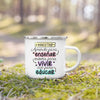 Thank You Teacher Enamel Coffee Mug – 'Without Teachers Like You' Printed Coffee Cup, 3.14 x 3.35 in (8 x 8.5 cm) Teacher Gift