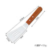 Stainless Steel Spatula and Grill Scraper Wood Handle for BBQ