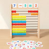 Wooden Abacus Math Toy with Number Cards - Counting & Arithmetic Learning Board for Kids